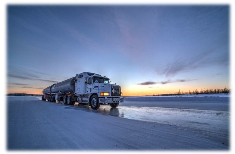 Driving a Tractor Trailer in Snow